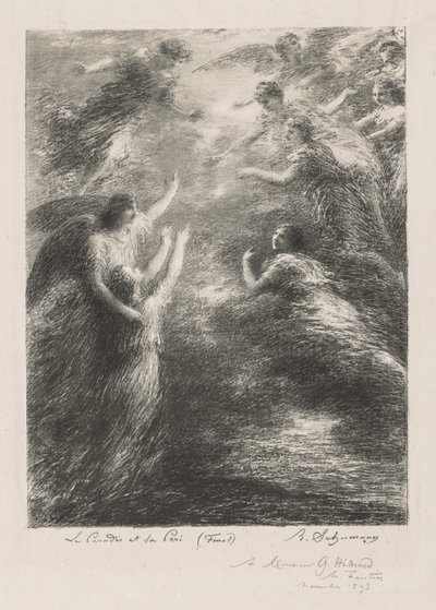 パラダイスとペリ、1893年。 作： Ignace Henri Jean Fantin Latour