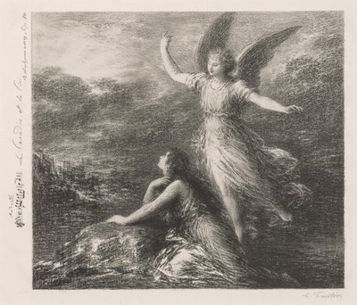 パラダイスとペリ。 作： Ignace Henri Jean Fantin Latour