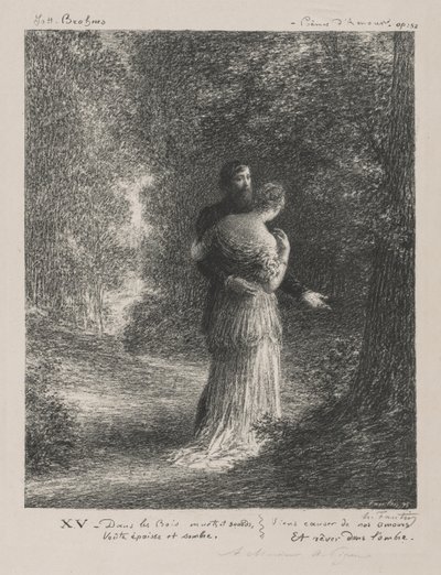 ブラームスの愛の詩。 作： Ignace Henri Jean Fantin Latour