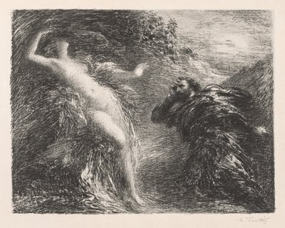 マンフレッドとアシュタルテ、1892。 作： Ignace Henri Jean Fantin Latour