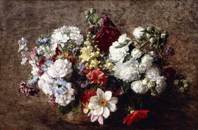 ミックスブーケ 作： Ignace Henri Jean Fantin Latour