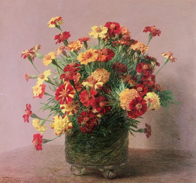 インドのカーネーション、1893 作： Ignace Henri Jean Fantin Latour