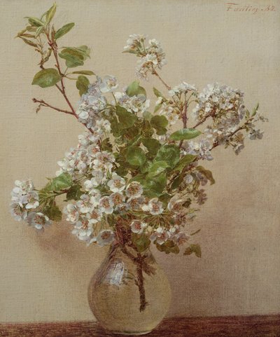 梨の花、1882 作： Ignace Henri Jean Fantin Latour