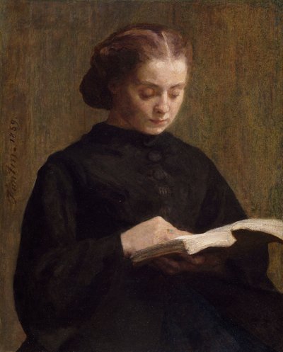 マドモアゼルマリーファンタンラトゥールの肖像、1859 作： Ignace Henri Jean Fantin Latour