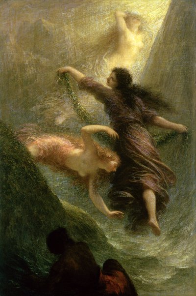 ラインゴールド、最初のシーン、1888 作： Ignace Henri Jean Fantin Latour