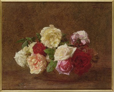 ボウルのバラ、1884 作： Ignace Henri Jean Fantin Latour
