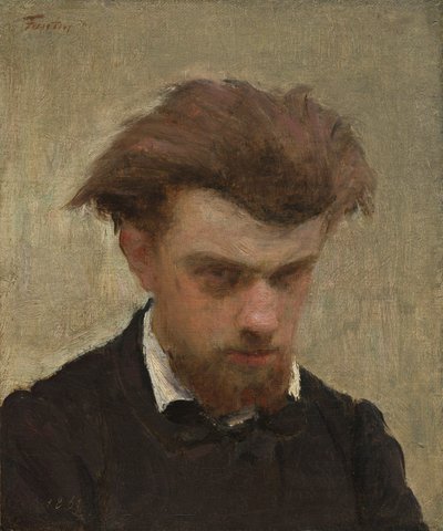 自画像 作： Ignace Henri Jean Fantin Latour