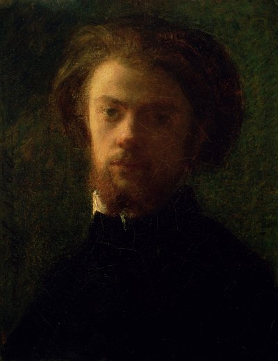 セルフポートレート、1860 作： Ignace Henri Jean Fantin Latour