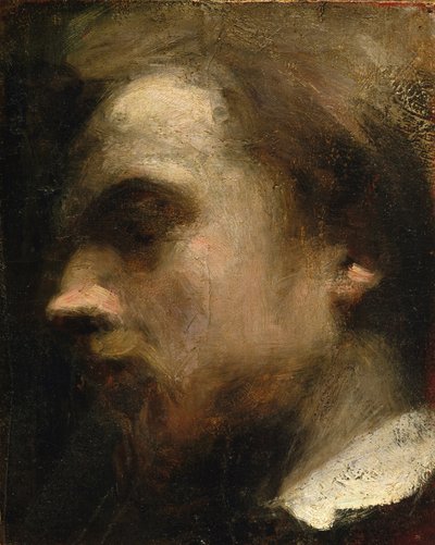 自画像、1858年頃 作： Ignace Henri Jean Fantin Latour