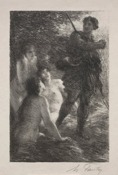 ジークフリートとラインの娘たち。 作： Ignace Henri Jean Fantin Latour