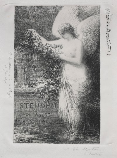1892年、スタンダールで。 作： Ignace Henri Jean Fantin Latour