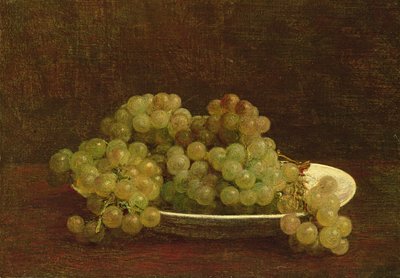ぶどうの静物、1890 作： Ignace Henri Jean Fantin Latour