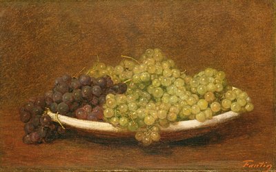 ブドウの静物、1894年頃 作： Ignace Henri Jean Fantin Latour