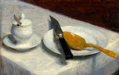 からし鍋のある静物 作： Ignace Henri Jean Fantin Latour