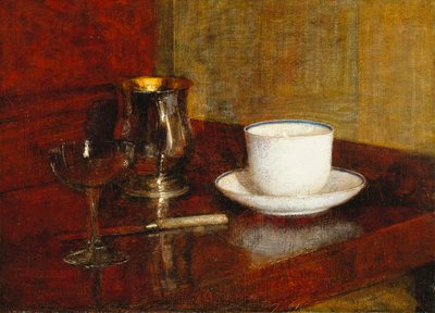 グラスカップのある静物。 Nature Morte au Verre et Tasse、1961 作： Ignace Henri Jean Fantin Latour