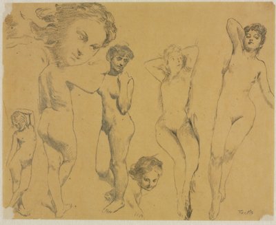 女性ヌードの研究、c。 1895 作： Ignace Henri Jean Fantin Latour