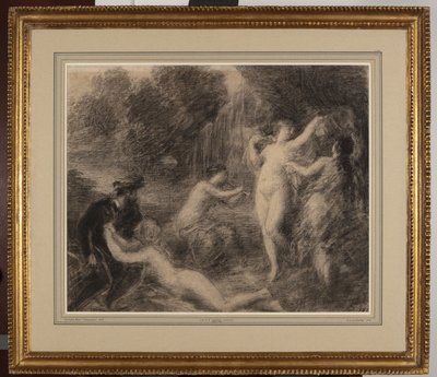タンハウザー・オ・ヴィーナスベルク（紙にチョーク 作： Ignace Henri Jean Fantin Latour