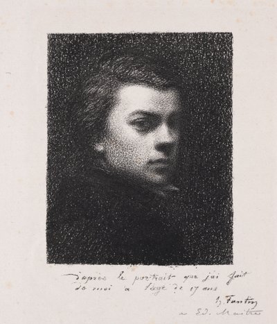 17年の芸術家、1892年。 作： Ignace Henri Jean Fantin Latour