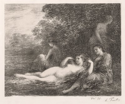 入浴者、1898年。 作： Ignace Henri Jean Fantin Latour
