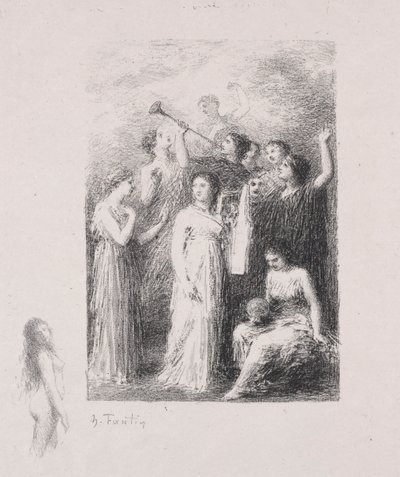 ブラインド。 作： Ignace Henri Jean Fantin Latour
