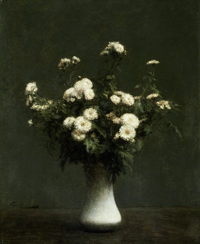 菊の花瓶、1871 作： Ignace Henri Jean Fantin Latour