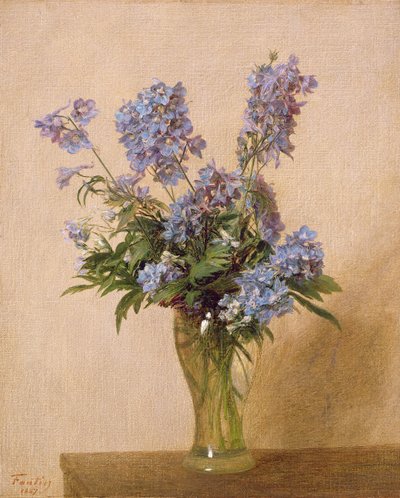 コロンバインの花瓶、1887 作： Ignace Henri Jean Fantin Latour