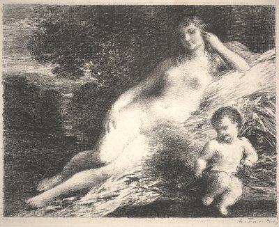 金星とキューピッド 作： Ignace Henri Jean Fantin Latour
