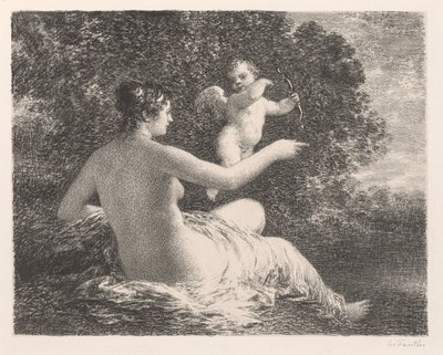 ヴィーナスとキューピッド、1896。 作： Ignace Henri Jean Fantin Latour