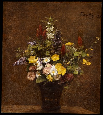野生の花 作： Ignace Henri Jean Fantin Latour