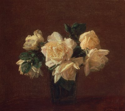 黄色いバラ 作： Ignace Henri Jean Fantin Latour