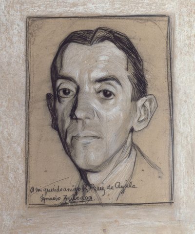 Ramon Perez de Ayala (1888-1962) escritor and periodista español - dibujo - generacion de 1914の肖像画 作： Ignacio Zuloaga