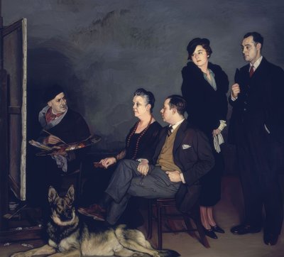 画家とその家族-1937-OLEO - LIENZO 作： Ignacio Zuloaga y Zabaleta