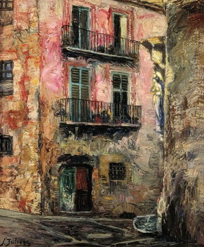 ジェローナ（Gerona）。イグノシオ・ズラガ・ザバレタ（1870-1945）の絵画。油彩・キャンバス 作： Ignacio Zuloaga y Zabaleta