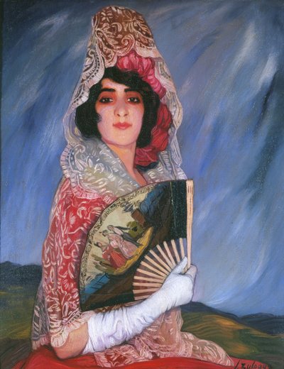 私のいとこのカンディカとマンティラ、c。 1913年。 作： Ignacio Zuloaga y Zabaleta
