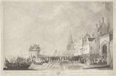 アンコムスト・ヴァン・ナポレオン、ジョゼフィーヌ・テ・アントウェルペン、1803年 1803 年 7 月 18 日のアントワープ市へのナポレオン大王とオーギュスト夫人の入場 (オブジェクトのタイトル) 作： Ignatius Joseph van den Berghe