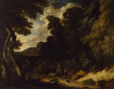人物のいる風景（キャンバスに油彩） 作： Ignatius van der Stock