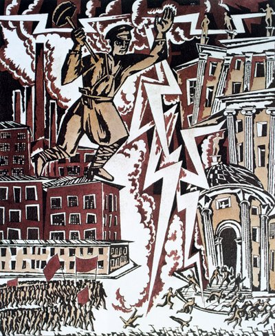 「赤い稲妻」、1919 年。 作： Ignaty Nivinsky