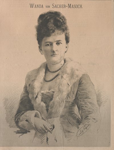 作家ワンダ・フォン・ザッハー＝マゾフ、旧姓アンジェリカ・オーロラ・リューメリン、1879年。 作： Ignaz Eigner