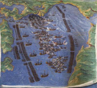 レパントの海戦、1571年 作： Ignazio Danti