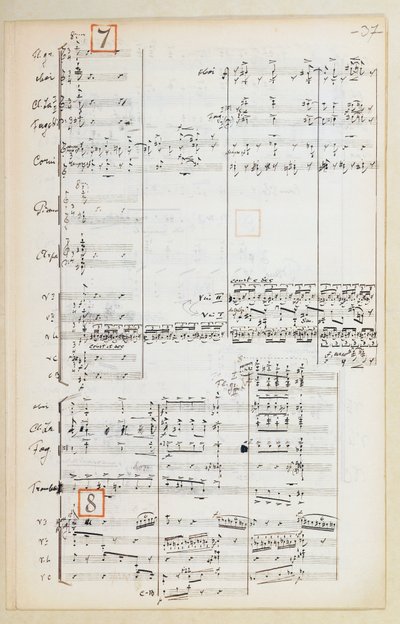 イーゴリ・ストラヴィンスキー（1882-1971）による「火の鳥」組曲の縮小管弦楽付き原稿譜 作： イーゴリ・ストラヴィンスキー
