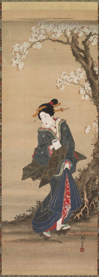花魁、19世紀。 作： Ikeda Eisen
