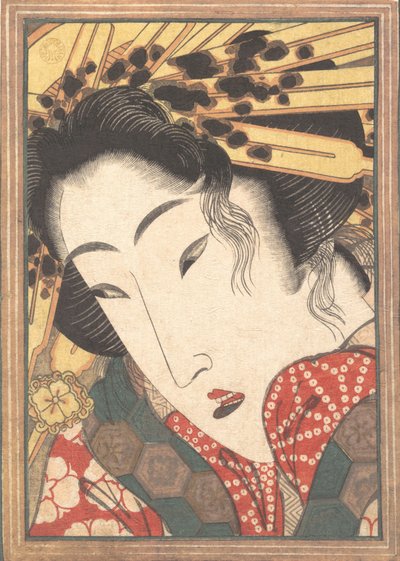 1824年の春の雪で冷やされた情熱から芸者を拒否. 作： Ikeda Eisen