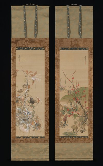 四季の花鳥図、19世紀半ば。 作： Ikeda Koson