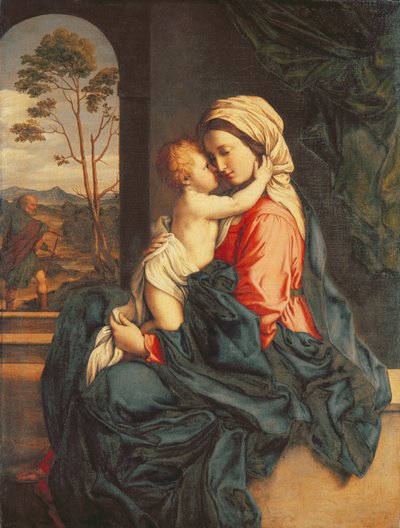 処女と子の抱擁c.1660-85 作： Il Sassoferrato
