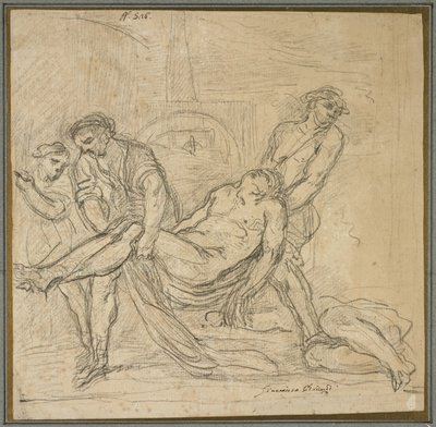 聖アブドンと聖千年の墓クリスチャン殉教者、1653-1657 作： Il and Brueghel, Abraham Borgognone