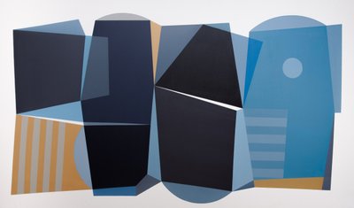 ブルーの幾何学的な調和 作： Ildefonso Martín