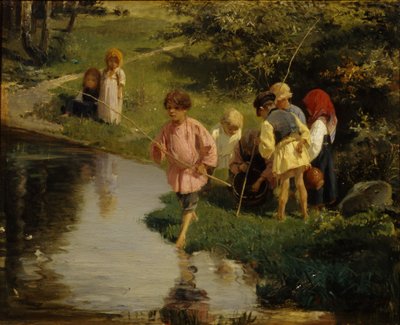 子供の釣り、1882 作： Illarion Mikhailovich Pryanishnikov