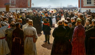 宮殿の中庭でカントンの首長を迎えるアレキサンダー 3 世 作： Ilya Efimovich Repin
