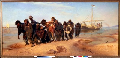 ヴォルガ川のはしけ（ロシア） 作： Ilya Efimovich Repin