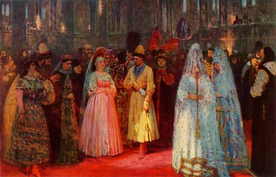 「皇帝の花嫁を選ぶ」、1884年、1965年。 作： Ilya Efimovich Repin